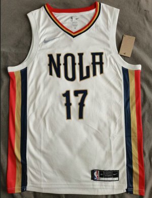 NBA 17 Valanciunas New Orleans Pelicans 21-22 city Maillot blanc